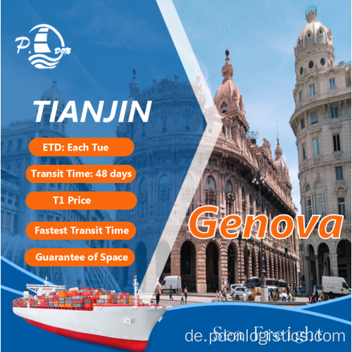 Meeresfracht von Tianjin bis Genova